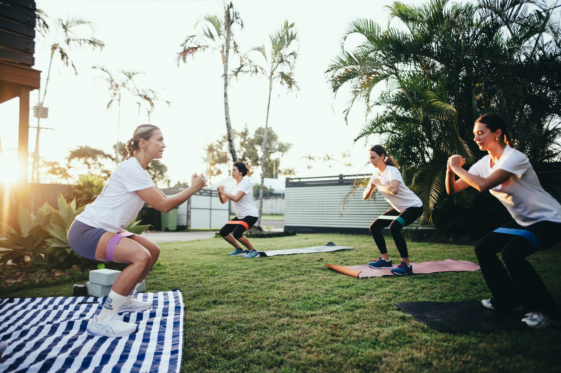 Outdoor fitness class